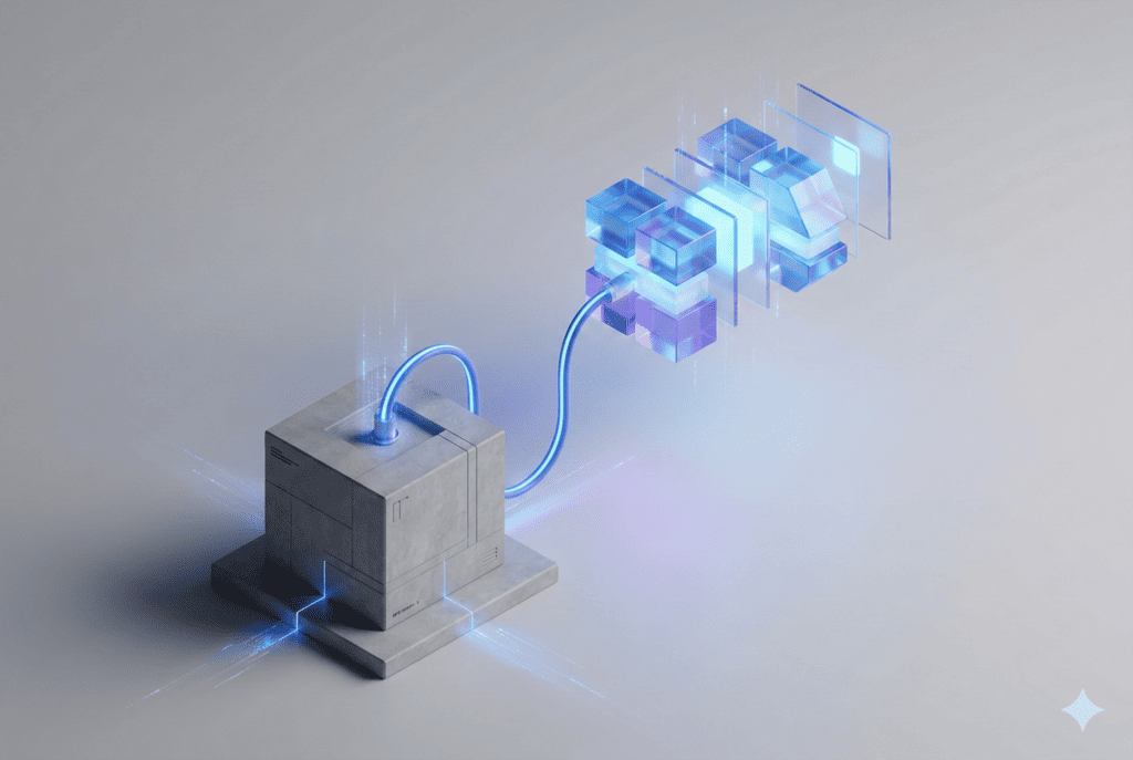 Diagrama comparativo entre arquitectura web monolítica lenta y arquitectura headless rápida con Astro.